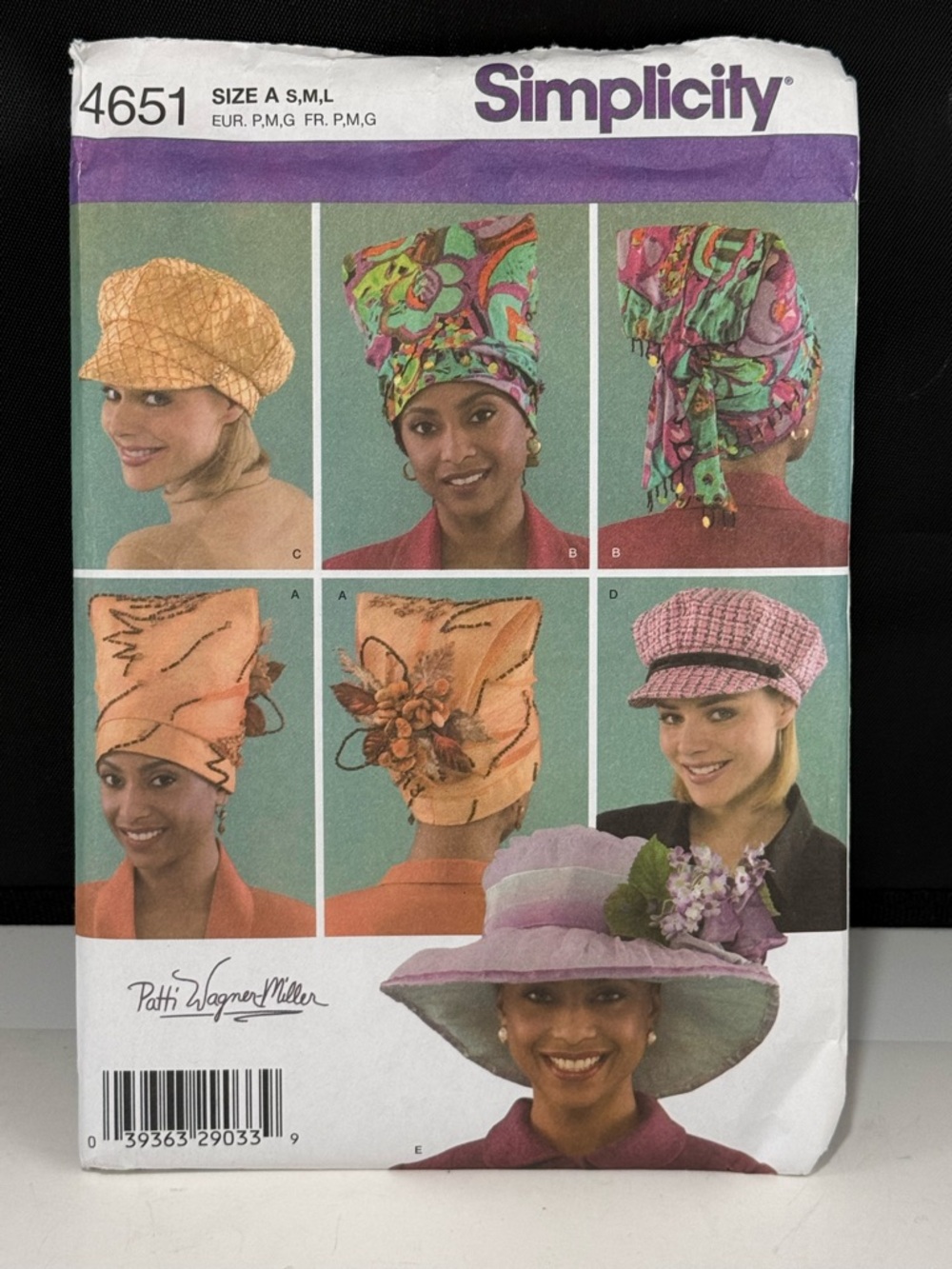 Simplicity Sewing Pattern #4651 Women's Multistyle Hat Patti Wagner-Miller